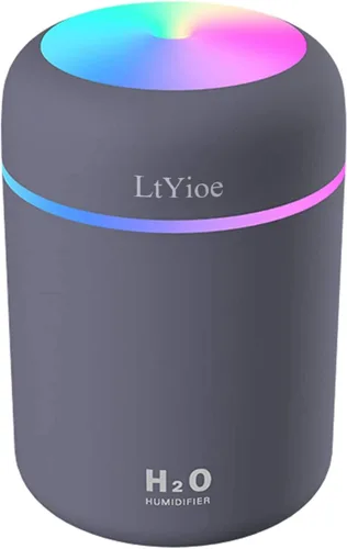LtYioe Humidificador Mini Colorido y Fresco, Humidificador Personal de Escritorio USB para Coche, Oficina, Dormitorio, etc. Apagado Automático, 2