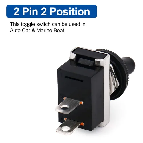 Miniatura 3 de Baomain, interruptor de conmutación SPST con apagado-encendido, 2 clavijas, 12 V 25 A con cubierta impermeable para auto