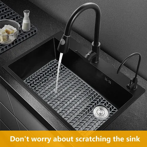 Miniatura 7 de Protectores de Fregadero para Fregadero de Cocina 12"13"16"18"19"24"26"28"29"30", Tapetes protectores de silicona para fregadero de cocina