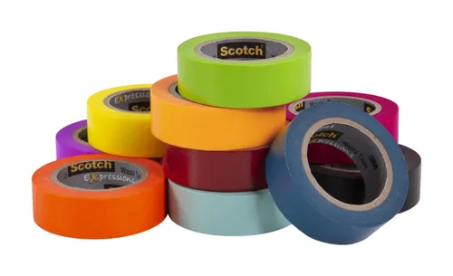 Miniatura 9 de Scotch Cinta Washi, 10 rollos, ideal para uso en diario de viñetas, suministros escolares, suministros de manualidades y regalos de agradecimiento