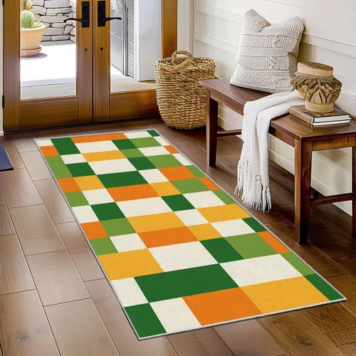 Miniatura 10 de Memphis Runner Rug 2x4 Small - Hallway Runner Rug Retro 80s Funky Geometric Fashion Pattern, Non Slip, Washable, Memphis Home Decor Carpet for