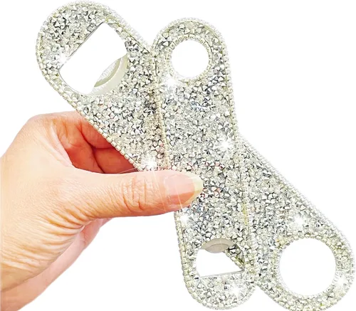 Abrebotellas de cerveza, abridor de botellas de diamantes brillantes para cerveza, lata, soda, abrebotellas personalizado para bares, fiestas,