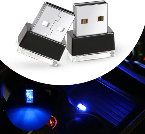 Miniatura 11 de Ouzorp 2 piezas mini USB LED luz, iluminación interior LED de coche DC 5V inteligente USB LED atmósfera luz portátil teclado luz hogar oficina