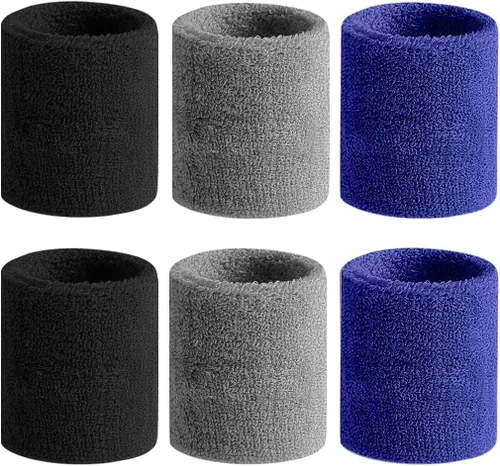 Miniatura 14 de BEACE Bandas para el sudor - Muñequeras deportivas para hombres y mujeres - Absorción de humedad, tela de rizo de algodón atlética para tenis