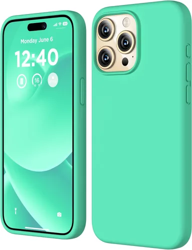 Miniatura 34 de Compatible con Funda para iPhone 15 Pro Max, Funda de Silicona Líquida, Cubierta Protectora Resistente a Golpes de Cuerpo Completo Funda Delgada