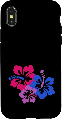 Miniatura 5 de Funda para iPhone 13 Pro Bisexual Bi Pride Sutil Hibiscus Flower Hawaii LGBT LGBTQ