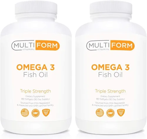 Miniatura 4 de Multiform Vitaminas Omega 3 Aceite de pescado - 2,000 mg - Burpless, sin OMG, sin regusto a pescado (180 cápsulas)