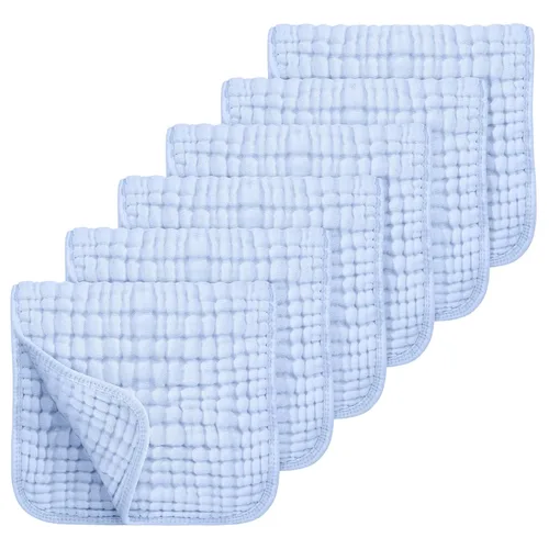 Miniatura 26 de Looxii - Paquete de 12 trapos de muselina para eructos, 100 % algodón, grandes, 20 x 10 pulgadas, extrasuaves y absorbentes, para bebés, niños