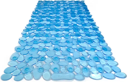 Miniatura 35 de Alfombra antideslizante para bañera y ducha "Pebbles" de 27 x 14 pulgadas, ovalada, no tóxica, segura, limpia, lavable a máquina, agarre y drenaje