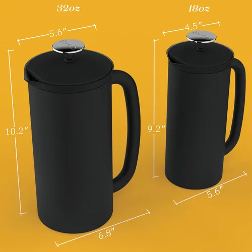 Miniatura 3 de ESPRO P7 - Cafetera de prensa francesa de acero inoxidable 304 - Cafetera de prensa francesa con microfiltro patentado de doble pared y aislante