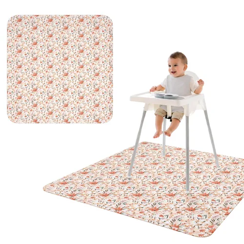 Miniatura 50 de BapronBaby Adventure Awaits - Tapete impermeable para debajo de sillas altas, suelos, mesas, tiempo de juego o artes y manualidades, lavable a