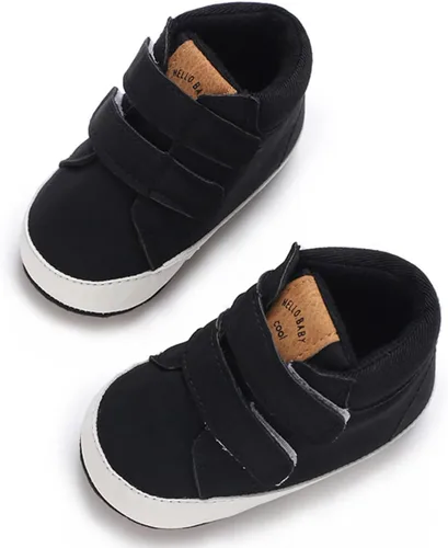 Miniatura 5 de COSANKIM Zapatos deportivos para bebé niño y niña, zapatos de tobillo altos, antideslizantes, suela suave, zapatos de cuna para niños pequeños