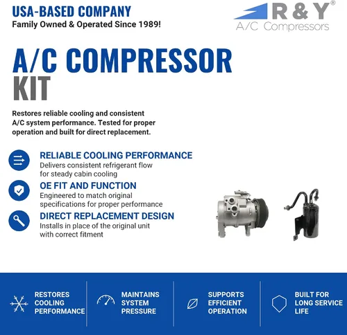 Miniatura 2 de RYC Kit de compresor de CA KT DI00 - Compatible con Dodge Ram 1500, 2500, 3500 5.7L 2003-2008 (se adapta a Dodge Ram 1500, 2500, 3500 5.7L 2003-2008)
