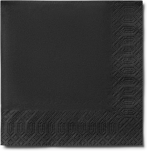 Miniatura 4 de Servilletas de papel desechables de 3 capas para almuerzo, negras - Servilletas de bar, cóctel, bodas, cumpleaños, hechas en la UE, (125 unidades)