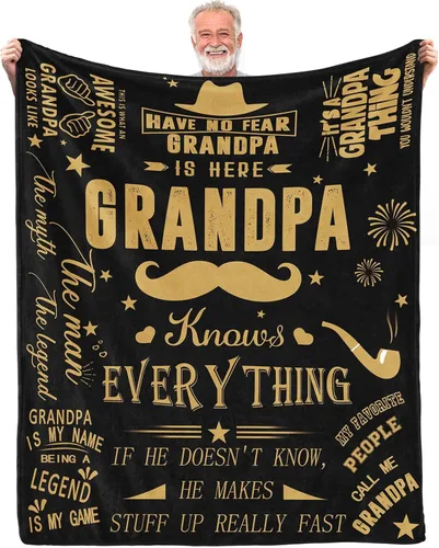 Miniatura 13 de Givetoyou Regalos de Abuelo en español, Regalo para Abuelo, El Mejor Abuelo Del Mundo, Regalos de Abuelo de Nietos, Manta de Abuelo de 60 x 50 Manta