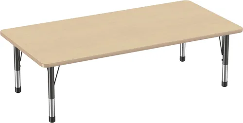 Miniatura 95 de FDP - Mesa rectangular para actividades escolares y aulas (24 x 36 pulgadas), patas gruesas para niños pequeños, altura ajustable de 15 a 24