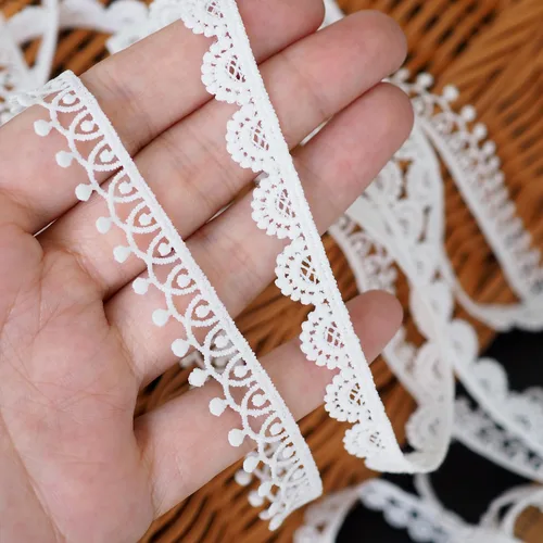 Miniatura 5 de 15 estilos de cinta de encaje muy estrecha para bricolaje costura suministros de manualidades paquete de Navidad decoración de boda artesanía arco