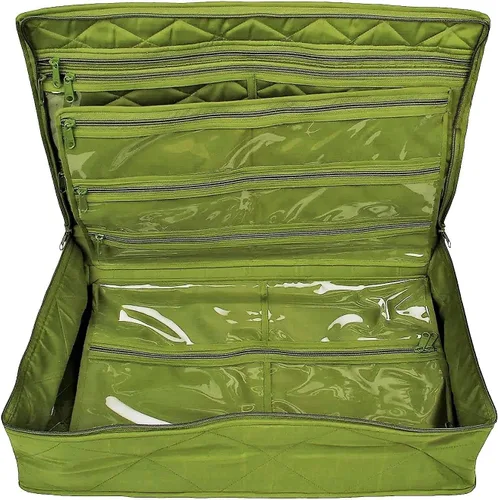 Miniatura 4 de Yazzii Bolsa organizadora Carry All – Bolsa de almacenamiento para manualidades con 20 bolsillos para suministros de acolchado, nociones de costura
