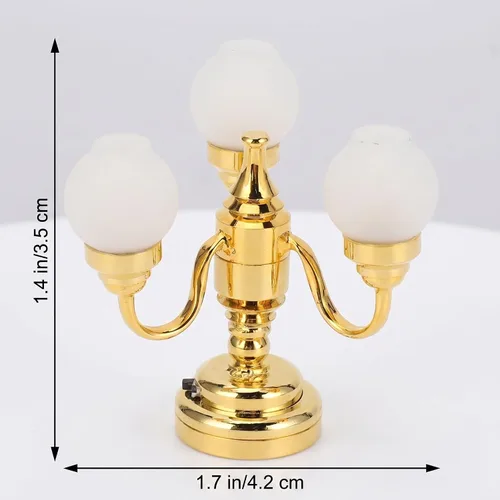 Miniatura 6 de Lámpara de escritorio, lámpara de casa de muñecas de plástico LED para decoración para casa de muñecas en miniatura