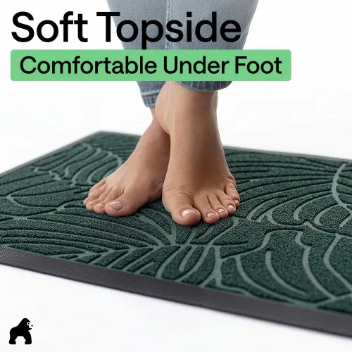 Miniatura 8 de Gorilla Grip WeatherMax - Tapete para todas las estaciones 100% impermeable, 23 x 35 pulgadas, goma natural duradera, resistente a manchas y Verde