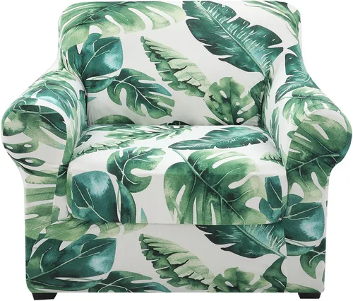 hyha Fundas para sofá, fundas para silla/sofá, estampado floral, elásticas, estampadas, 2 piezas, funda para cojín separado para sofá, protector de