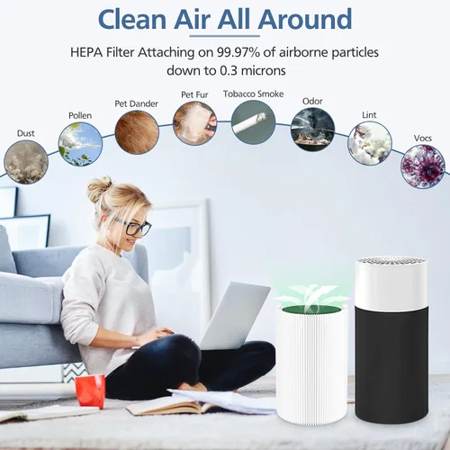 Miniatura 6 de Filtros de repuesto Blue Pure 411 compatibles con Blueair Blue Pure 411 genuino, 411+, 411 Auto y MINI Purificador de aire, incluyen 2 de partículas