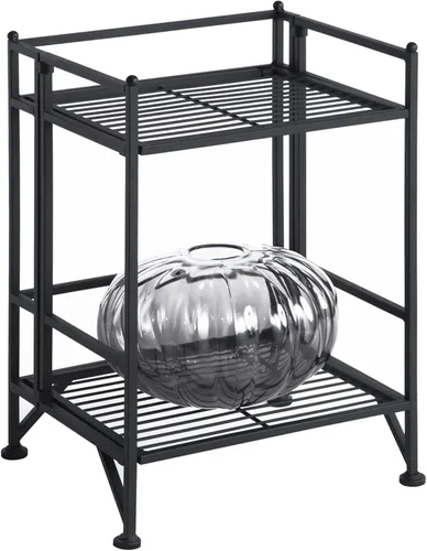 Miniatura 4 de Convenience Concepts Designs2Go - Estante para almacenamiento extra de 2 pisos, metal, plegable, Metal, Negro