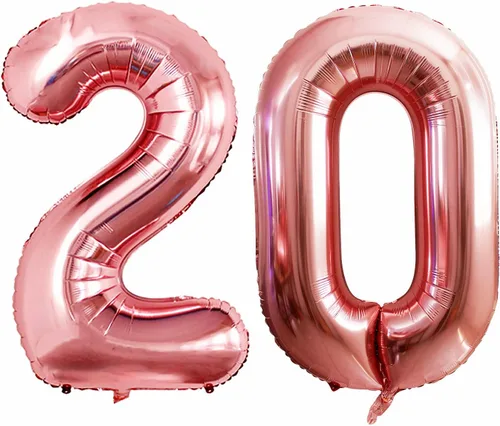 Miniatura 281 de Goer, conjunto de globos de papel aluminio para decoraciones de cumpleaños, globos de las letras de feliz cumpleaños y de números Oro