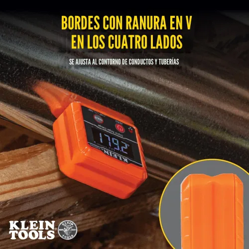 Miniatura 5 de Klein Tools 80035 Kit de herramientas de nivel, electrónico digital de nivel y ángulo con correas de plomero, ángulos de medición, base magnética, 2