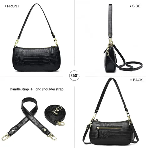 Miniatura 3 de Bolsos pequeños de hombro para mujer, bolsos cruzados clásicos retro, lindo bolso de mano y bolso de mano