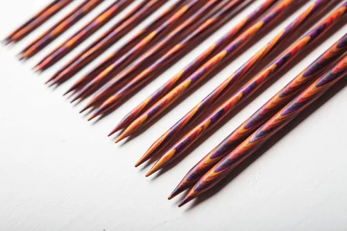 Miniatura 3 de Knit Picks Juego de agujas de tejer de madera de un solo punto recto US 4-11 (Radiant 10")