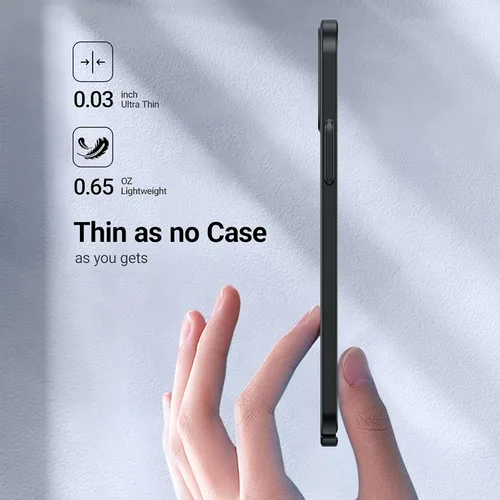 Miniatura 2 de TORRAS Ajuste Delgado funda para iPhone 12 Pro Max, funda ultrafina con agarre antideslizante y sin huellas dactilares, funda de plástico duro súper