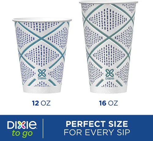 Miniatura 8 de Dixie To Go - Tazas de café de papel, 12 onzas, 132 unidades (6 paquetes de 22 tazas), vasos de papel aislantes desechables para bebidas calientes