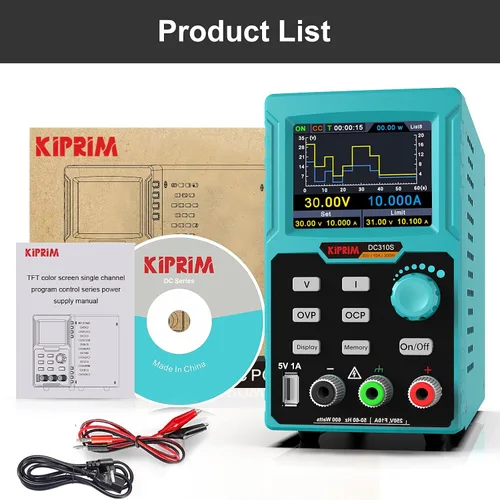 Miniatura 8 de Fuente de alimentación CC, fuente de alimentación regulada ajustable de 0-30 V 0-10 A, entrada de 110 V, pantalla de 4 dígitos de alta precisión