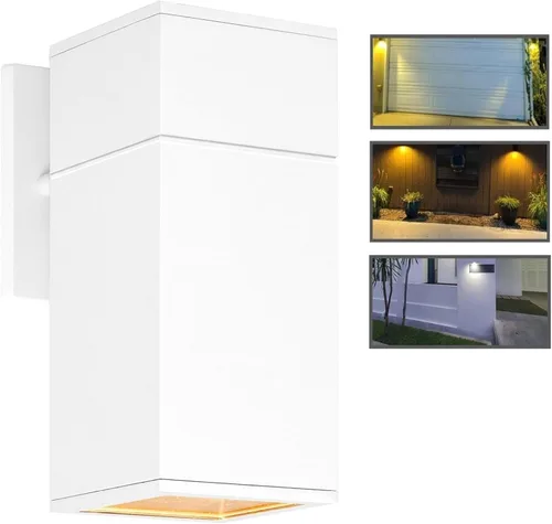 Miniatura 21 de Farol de pared para exteriores, lámpara exterior – Listado ETL, aluminio antioxidante, impermeable, montaje en pared, diseño rectangular – 1