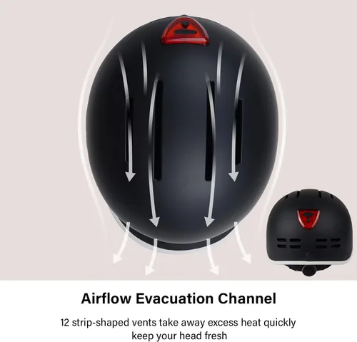 Miniatura 3 de Exclusky Casco de bicicleta para adultos, casco de ciclismo ajustable para hombres y mujeres, casco de bicicleta para viajes, ciclismo de carretera