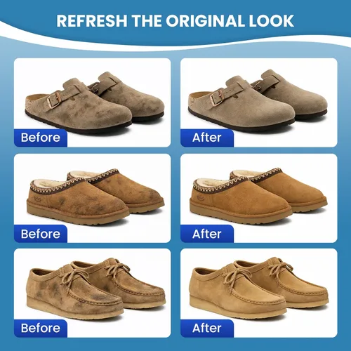 Miniatura 4 de Suede Shoe Cleaner, Color-Safe Foam Cleaner for Suede & Leather Shoes - Removes Dirt, Stains & Water Spots
