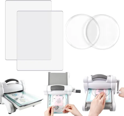 Miniatura 25 de BAOFALI 2 unidades/1 par de almohadillas de corte estándar para máquina de troquelar; placas de corte de plástico de policarbonato transparente, 2