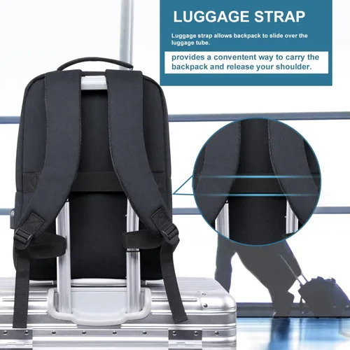Miniatura 3 de Mochila de viaje para laptop de camuflaje para hombres y mujeres, resistente al agua, duradera, bolsa delgada para laptop de negocios, bolsa ligera
