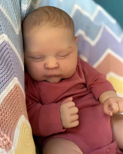 Miniatura 3 de Angelbaby Muñecas de bebé Reborn realistas de 20 pulgadas, muñeca de bebé de silicona recién nacida realista para dormir, juegos de muñecas y Rosa