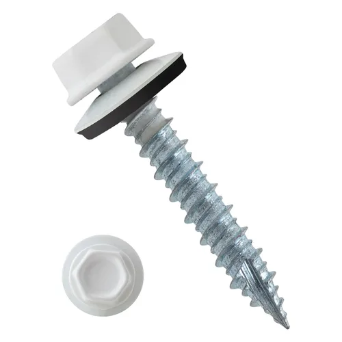Miniatura 9 de LIONMAX Tornillos de metal para techos #14 x 1-1/2 pulgadas, 300 unidades, tornillos de techo de chapa de metal pintado en negro, arandela de goma