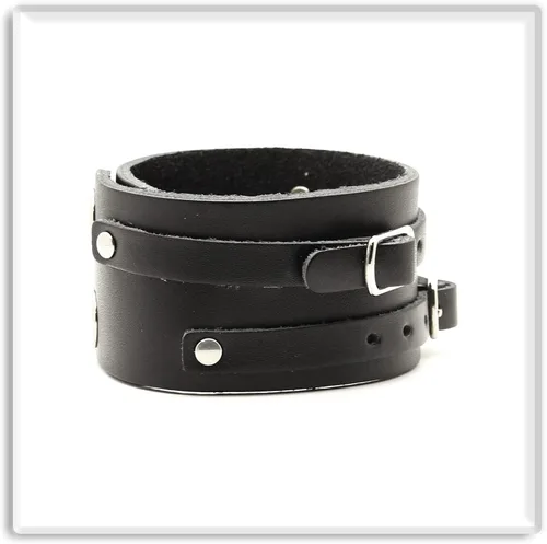 Miniatura 5 de Xusamss Pulsera ajustable Punk Rock Brazalete de cuero ancho