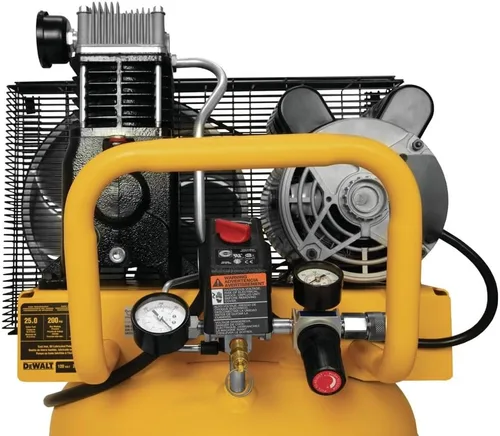 Miniatura 6 de DEWALT Compresor de aire vertical de 25 galones, portátil, lubricación con aceite, transmisión por correa, 200 PSI máx., compresor de aire portátil