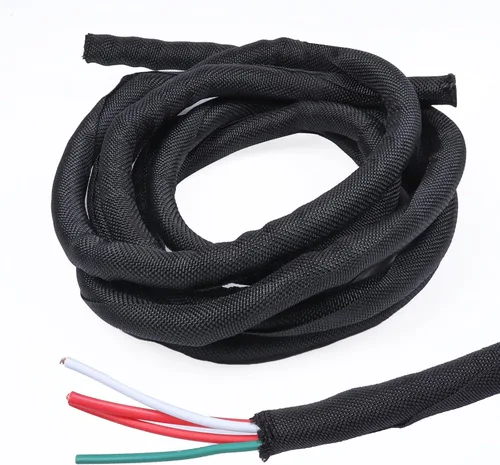 Miniatura 12 de Tubo de alambre trenzado autoenvolvente de automóvil de 1-1/8 pulgadas, 26 pies, ligero, flexible y de repuesto para telar de cableado de arnés