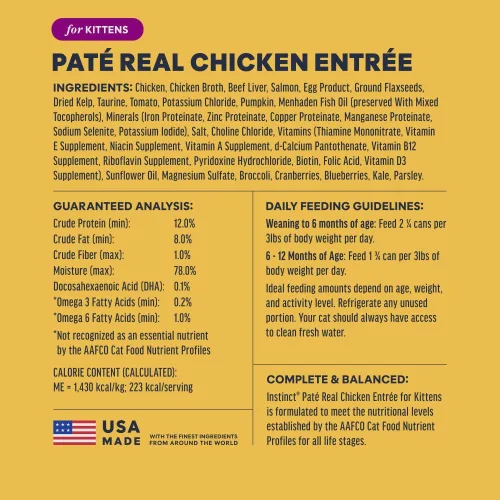 Miniatura 8 de Original Pollo, comida húmeda para gatos enlatada para gatitos, 5.5 onzas (caja de 12)