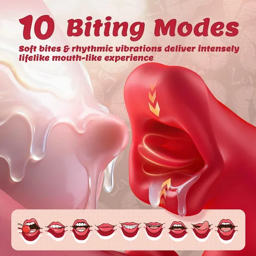Miniatura 2 de Vibrador para mujer, vibrador 3 en 1 para punto G con 10 modos de vibración, aleteo y sujeción, vibrador de lengua para adultos, juguetes