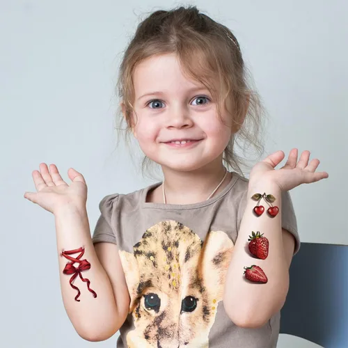 Miniatura 8 de 77 hojas de tatuajes temporales realistas en 3D para adultos y niños, cráneo, tigre, lobo, león, dragón, araña, serpiente, tatuajes temporales