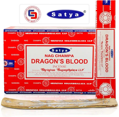 Miniatura 16 de Varillas de incienso aromático Satya Frankincense 180 g (15 g x 12 paquetes) de Satya Sai Baba Nag Champa y paquete de soporte de varillas