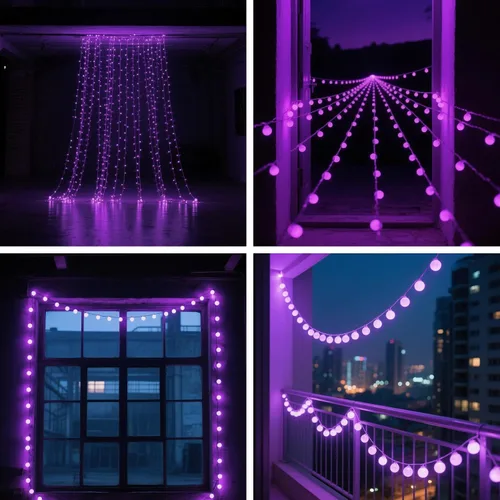 Miniatura 4 de Bombillas LED de color púrpura oscuro rosado 1 vatio de bajo lúmen, luz nocturna de 10 vatios equivalente, base media E26/E27, iluminación