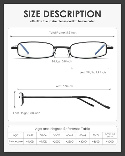 Miniatura 3 de 3 Pack Slim Pocket Reading Glasses for Men Women Blue Light Blocking Compact Readers Spring Hinge Metal Frame Amarillo Negro Gris